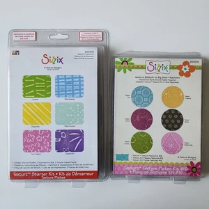 Sizzix Texturz Starter Kit + Texture Plates # 16 Embossing Impressions Pad Craft - Picture 1 of 13