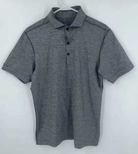 Lululemon Men Training Evolution Short Sleeve Polo Shirt Gray Sz Small - Picture 1 of 7