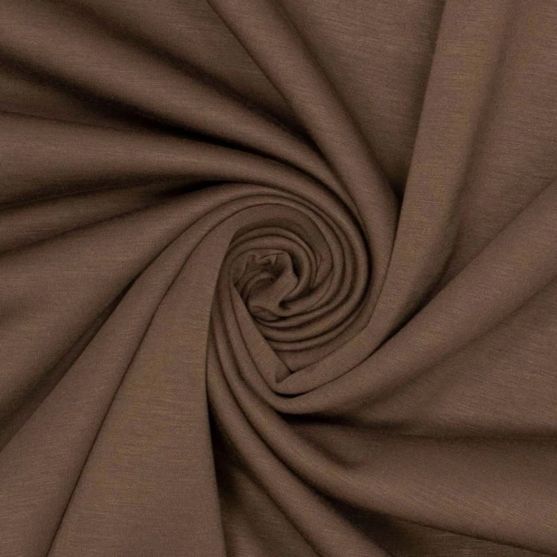 0,5m High-Quality Jogging Scuba, braun, 412011367, 260g/m2 (17,90 EUR/m) - Bild 1 von 1