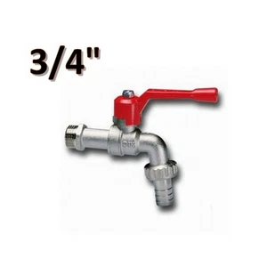 Rubinetto a sfera portagomma da 3/4'' leva rossa - Imagen 1 de 1