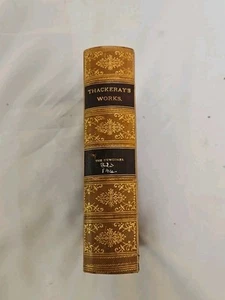 Thackeray's Works - The Newcomes HC 1887 Leather Binding / Marble Board - Picture 1 of 11