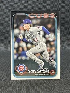 2024 Topps Update Pete Crow-Armstrong ROOKIE DEBUT #US91 Chicago Cubs RC - Picture 1 of 2