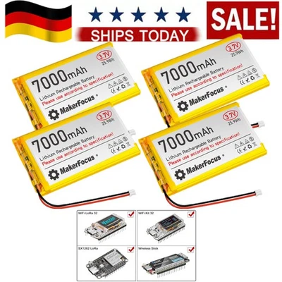 4Stk 3,7V 7000mAh 1260110 Li-Polymer-Akku (wiederaufladbar) für GPS MP3-Player - Bild 1 von 4