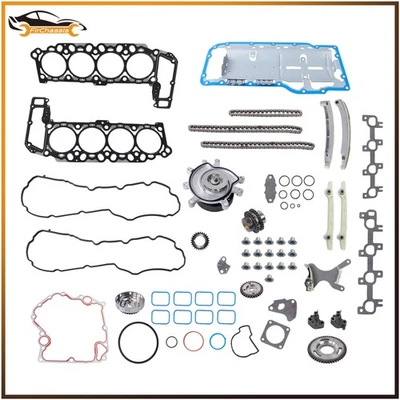 For Jeep Dodge Ram 1500 04-07 4.7L Timing Chain Kit Head Gasket Set Water Pump - Image 1 of 4