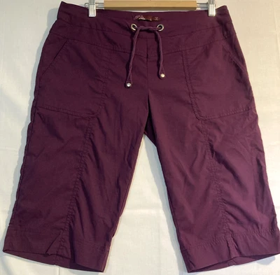 Bermuda prAna feminina magenta casual tamanho G verão cordão cintura - Imagem 1 de 4