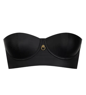 Maison Close Chambre Noire Bustier Strapless Bra Matte Faux Leather Size 34B - Image 1 of 4