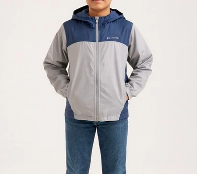 Chaqueta de lluvia Big Boys Columbia Glennaker talla MD 10/12 gris Foto 1 de 4