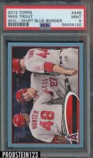 2012 Topps Wal-Mart Blue Border #446 Mike Trout Angels RC Rookie PSA 9 MINT
