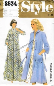 Style 2534 Vintage 70's Robe Dressing Gown Sewing Pattern Size 12 Uncut - Bild 1 von 2