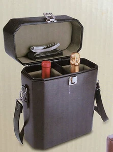 New~Picnic Time Adagio Black Insulated Two-Bottle Wine Tote w/Corkscrew-shipfree - Bild 1 von 2