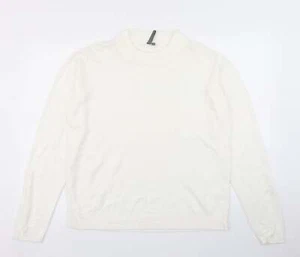 Originals Womens White Crew Neck Acrylic Blend Jumper Size 16 - Picture 1 of 12