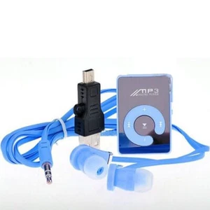 Black Mini Mirror Clip Digital MP3 Music Player USB 8GB NEW Portable w/ - Picture 1 of 8