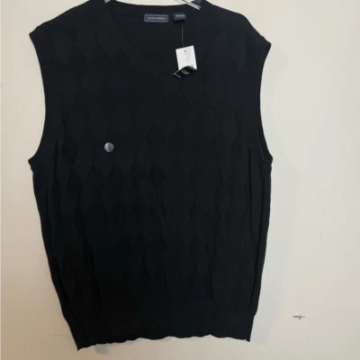 Saddlebred Lightweight Sweater Vest Black Large NWT - Image 1 of 4