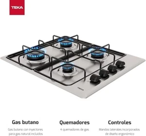 Teka GAS HLX 640 KLA0E IX BUT - Placa Gas Butano 4 Fuegos 58 cm TOTALMENTE NUEVA - Imagen 1 de 5