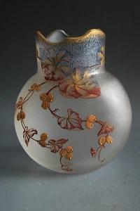 ANTIQUE ART NOUVEAU  GLASS VASE - POSSIBLY MONTJOIE - Picture 1 of 4
