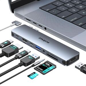 USB C Adapter for Macbook 8 IN 2 USB C Hub for MacBook Pro/MacBook Air/M1/M2 Mac
