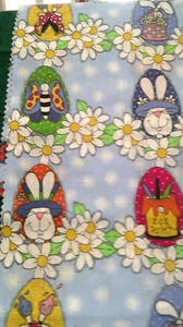Fabric Dear Stella 5 Pc Set Goofy Easter Bunnies Daisies Bees Paints $3.95 - Picture 1 of 5