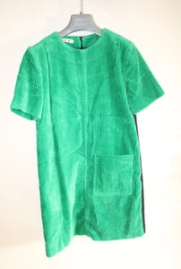 Marni Corduroy 100% Cotton Girl’s Dress Age 8, Emerald & Navy - Picture 1 of 5