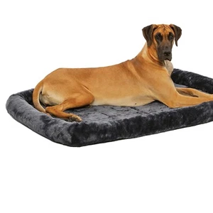 54-Inch Gray Giant Dog Bed with Comfortable Bolster for Great Danes & Mastiffs - Picture 1 of 9