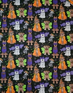 Fabric  Traditions - Doggie Halloween Quilting Cotton Fabric - Dogs 🐕 🦇🎃 - Picture 1 of 2