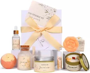 Spa Gifts Women Mothers Day Gifts Jasmine Bath Gift Baskets Relaxing Self Care - Picture 1 of 1