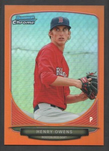2013 Bowman Chrome Prospect Baseball Orange Refractor #BCP150 Henry Owens 09/25