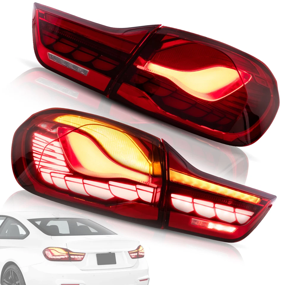 VLAND GTS RED LED Tail Lights For BMW M4 F32 F33 F36 F82 F83 4series 2014-2020 - Imagem 1 de 4