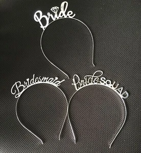 Bridal Tiara Bride To Be Bridesmaid Shower Hens Party Silver Crown Headband - Picture 1 of 18