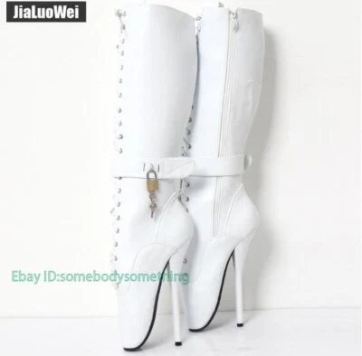 Botas con cordones de ballet de 18 cm de rendimiento de escenario talla grande para hombres y mujeres Foto 1 de 4