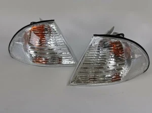 fit 99-01 BMW E46 4DR Sedan CLEAR CORNER LIGHTS PAIR 323i 328i 330i - Picture 1 of 2