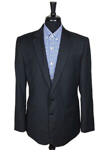 Charles Tyrwhitt Slim Fit Super 110’s Blazer Black Wool Sport Coat Jacket 44L