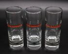 Lot Of 3 Cazadores Tequila Clear Red & Black Logo Tall Shooter Shot Glasses