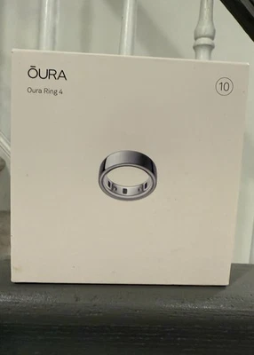 Oura Ring 4- Silver - Size 10 - Smart Ring - Unique Sizing. - Image 1 of 4