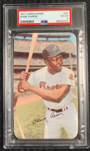 HANK AARON 1971 TOPPS SUPER #44 PSA VG-EX 4 ATLANTA BRAVES - Picture 1 of 2
