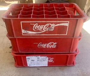 Vintage Coca Cola Plastic Crate 24 Slots Retro Collectors Item Spanish(set Of 3) - Picture 1 of 10