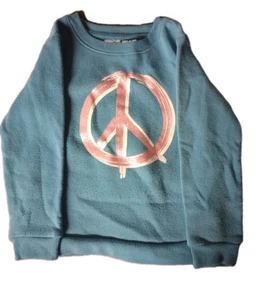 Girls Size 4 T Glittery Pink Peace Sign Sweater - Picture 1 of 3