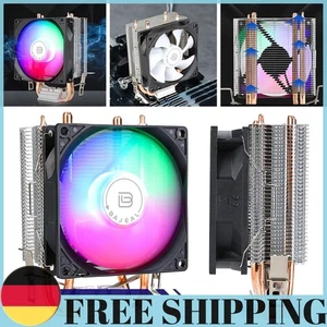 CPU-Luftkühler, leiser RGB-Lüfter für Intel LGA775 1150/1151/1155/1156/1200 AMD - Afbeelding 1 van 12