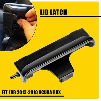 Para 2013 2014 2015-18 Acura RDX Apoyabrazos Negro Cierre Clip Tapa Bloqueo Consola Central Foto 1 de 4