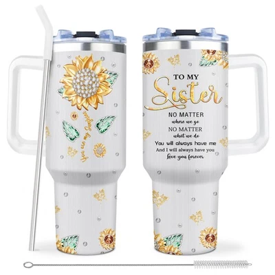 Vaso Sister Gifts from Sisters 40oz - Genial Regalos divertidos para hermanas grandes/pequeñas... Foto 1 de 4