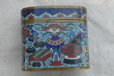 Cloisonne Gefäß Emaille um 1920 Asien China - Bild 1 von 4
