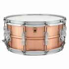 Ludwig Lc654b Acro Copper 6.5"X 14" Snare Drum, Brushed Copper With Twin Lugs