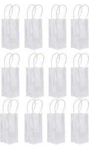 12 Wine Ice Bags Sdootjewelry PVC Transparent Clear Chill Wine Bottle Bag - Picture 1 of 5