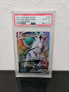 PSA 10 GEM MINT Chilling Reign Ice Ryder Calyrex Vmax 046/198 Pokemon TCG - Picture 1 of 2
