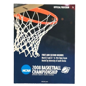 2008 NCAA Men's Basketball Championship First & Second Rounds Program Tampa - Picture 1 of 9