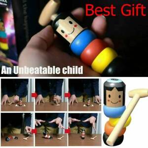 Stubborn Unbreakable Wood Man Funny Wooden Toy Kid Gift
