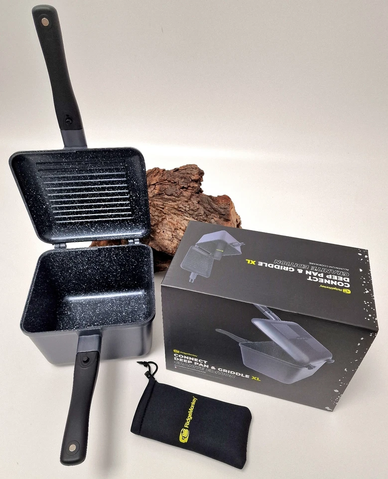 RidgeMonkey Connect Deep Pan & Griddle Granite Edition XL Compact Tiefe Pfanne
