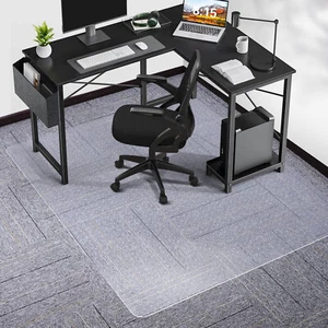 SALLOUS 46" x 60" Clear Chair Mat Carpeted Floors, Heavy Duty Office Floor Mat - Picture 1 of 7
