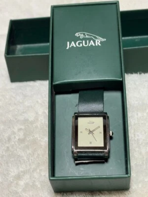 Reloj de cuarzo analógico JAGUAR caja cuadrada esfera marfil correa de cuero Foto 1 de 3