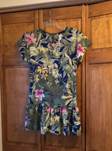 NWT TCEC Boutique Navy Floral Dress Small Easter Spring - Picture 1 of 6