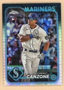 2024 Topps Chrome #133 Dominic Canzone RC - Prism Refractor - Marners - Picture 1 of 2